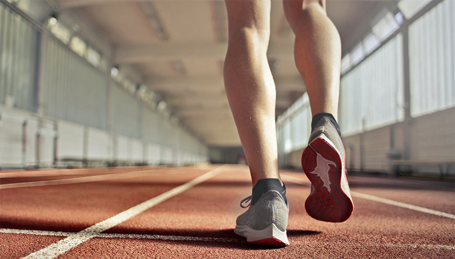 Runner in training with good shoes and taking Ultra K Vitamins!
