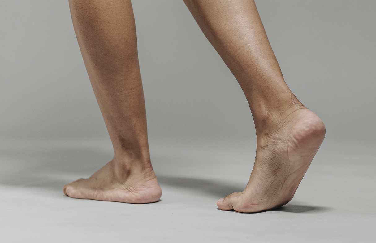 Healthy Fascia and Connective Tissue with Vitamin K - legs and feet flexibility. Photo: healthy legs and fascia