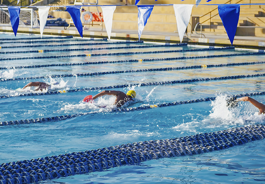Swimming event of endurance athletes that take Vitamin K
